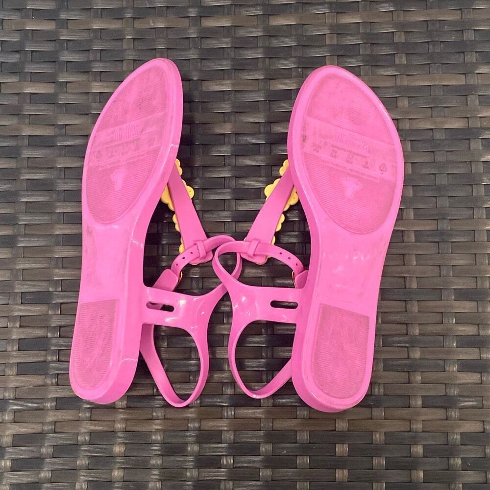 Melissa solar, spring sandals, with Daisy flowers women’s size 8 - Picture 5 of 8